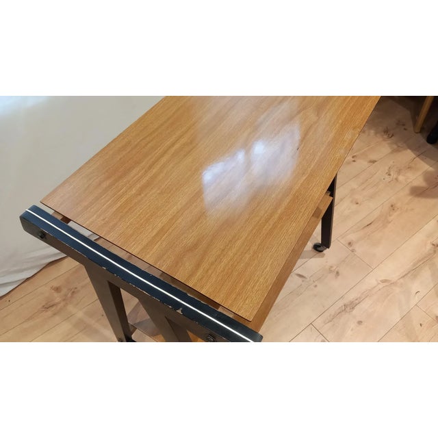 Vintage Yugoslavian Mid-Century Modern Tv Stand on Wheels, 1960s–70s For Sale - Image 10 of 11