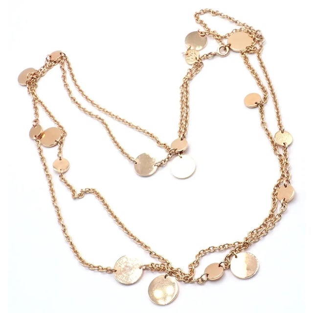 Hermes Confetti Rose Gold 42" Long Link Chain Necklace For Sale - Image 10 of 10