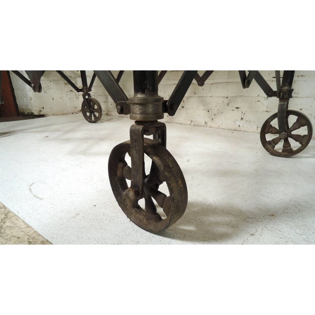 Mid 20th Century Vintage Industrial Accordion Table For Sale - Image 10 of 10