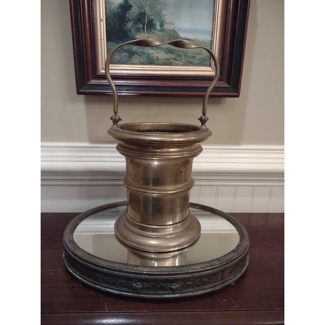 1930s Handled Brass Basket For Sale - Image 11 of 11