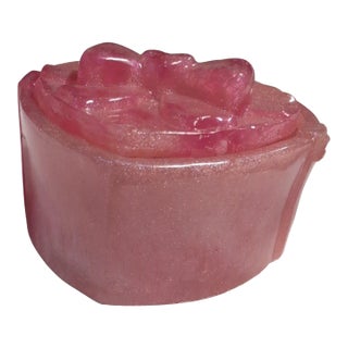 Heart-Shaped Decorative Box With Lid With Bow Design For Sale