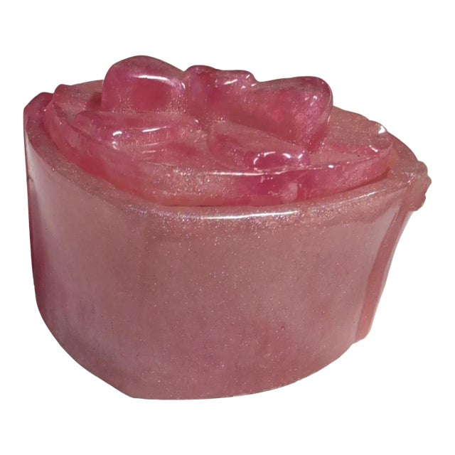 Heart-Shaped Decorative Box With Lid With Bow Design For Sale