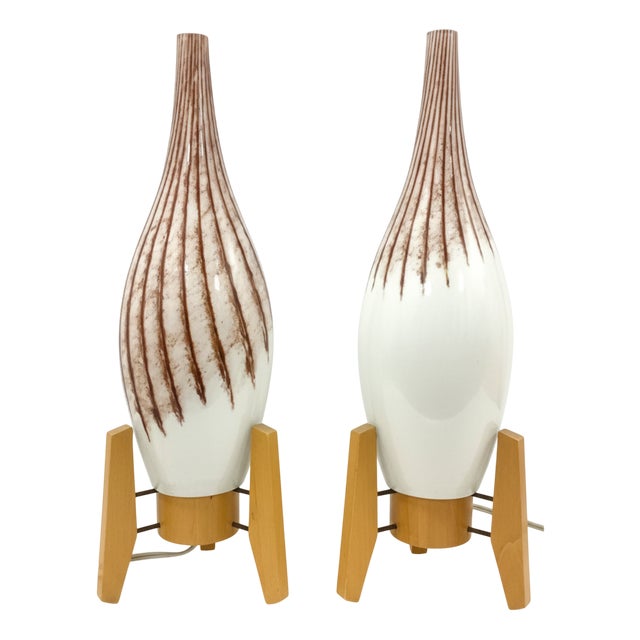 Mid-Century Czechoslovak Table Lamps, 1960s, Set of 2 For Sale