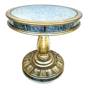 John Richard Style Eglomise Mirror Center Side Accent Table