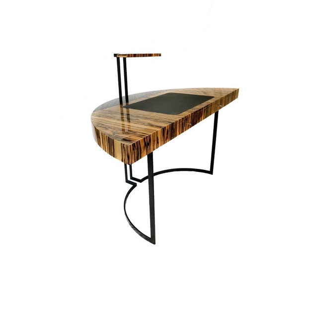Half-Moon Desk in White Ebony by Aymeric Lefort For Sale - Image 6 of 13