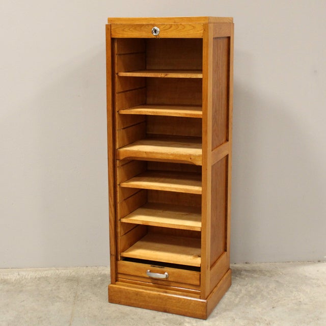 Vintage Filing Cabinet in Oak, 1920s For Sale - Image 6 of 11