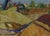 Ukrainian Socialist Realism Oil Painting, Harvestwheat Field, 1970s 50-70 For Sale - Image 4 of 6