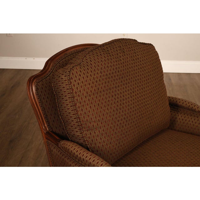 2000 - 2009 Ethan Allen French Louis XV Style 'Versailles' Armchair and Ottoman For Sale - Image 5 of 18