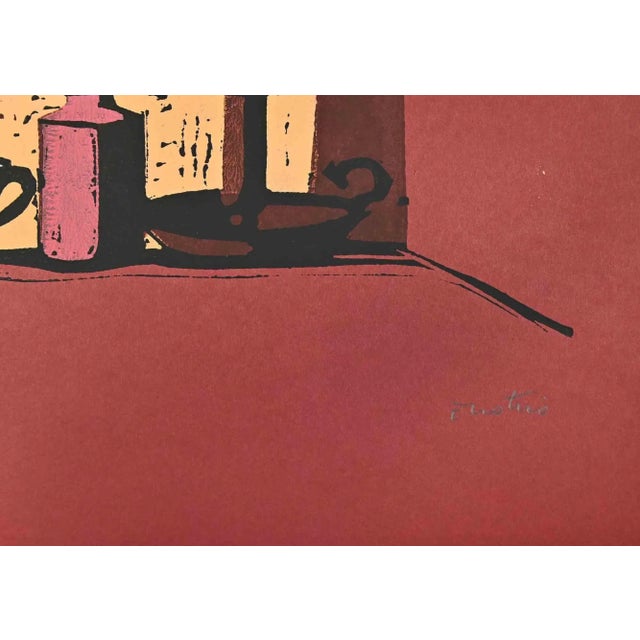 Still Life is an Etching realized by Enotrio Pugliese in 1970s. Hand-signed by the artist on the lower. Numbered, Limited...