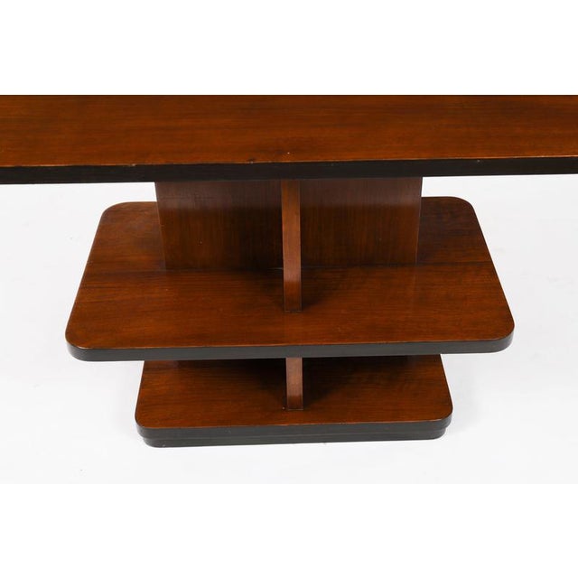 Antique Art Deco Tiered Walnut Coffee Table, 1920s For Sale - Image 3 of 9