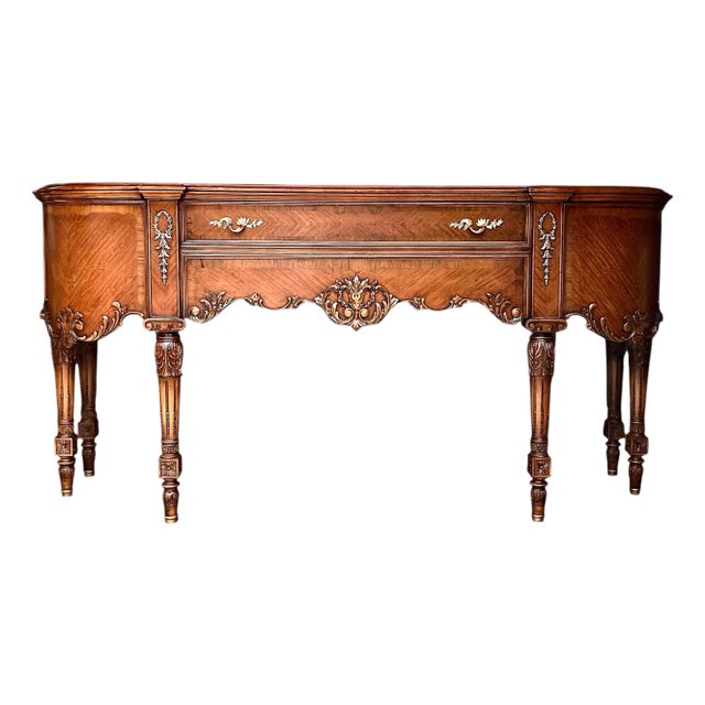 Vintage Louis XV Style Mahogany Sideboard | Statement Piece | French Revival For Sale