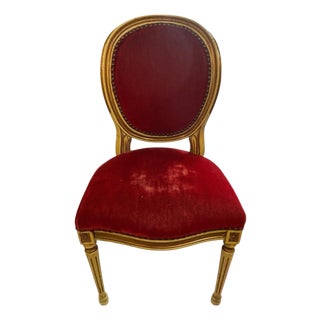 Historic Philadelphia Orchestra Academy of Music Proscenium Box Chair With Original Brass Identifier Plaque For Sale