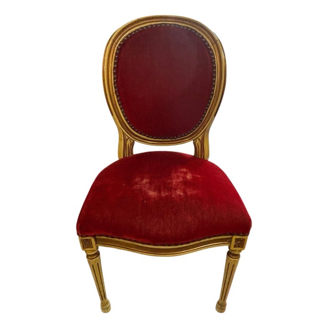 Historic Philadelphia Orchestra Academy of Music Proscenium Box Chair With Original Brass Identifier Plaque For Sale