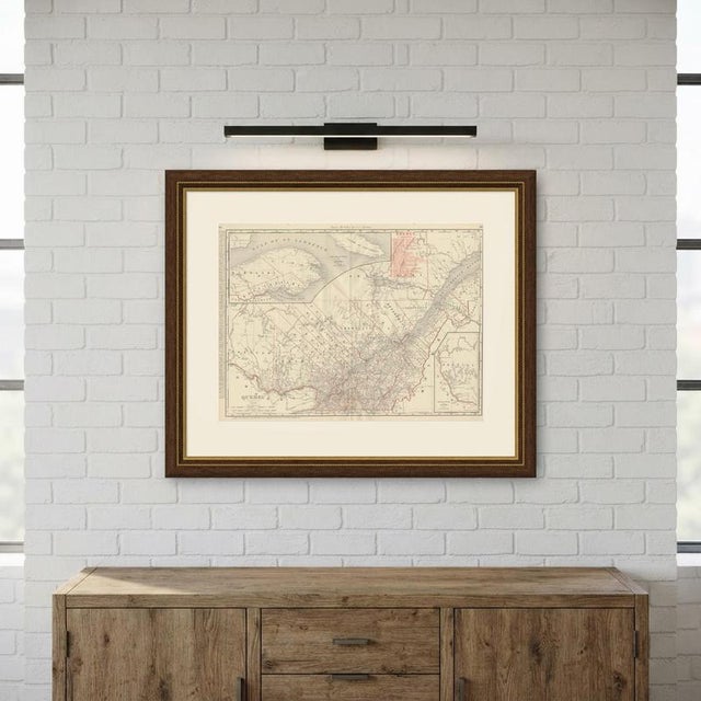 Antique Map of Quebec with Gaspé Inset from Rand McNally, 1899 For Sale - Image 11 of 12