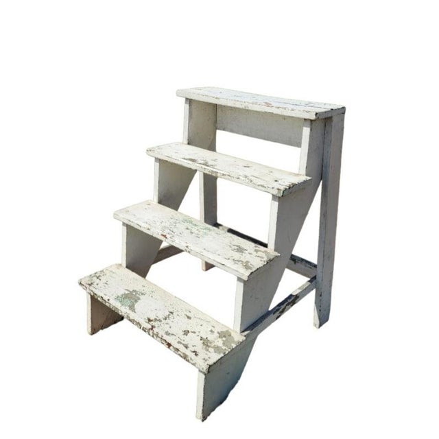 Wood Vintage Ladder Style Planter Stand For Sale - Image 7 of 7