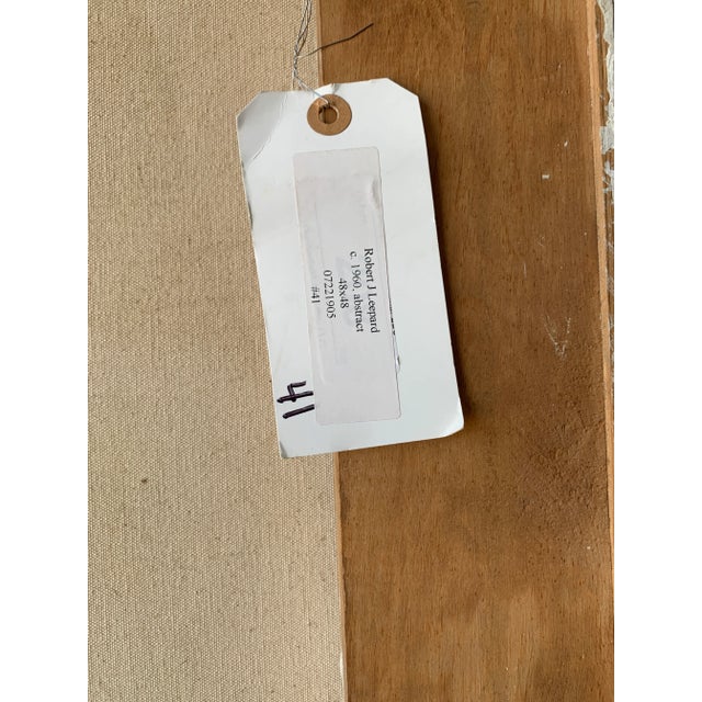 Brown Robert Leepard Geometric Abstract Painting 1961 For Sale - Image 8 of 9