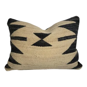 Black and White Navajo Jigsaw Pillow