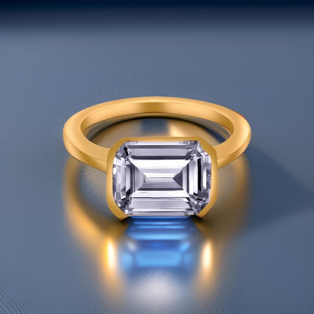 Gold Natural Aquamarine Ring 6.5 14k Yellow Gold 2.94 TCW Certified For Sale - Image 8 of 13