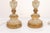 1940s Large Italian Gilt & Hand-Painted Candlestick Lamps For Sale - Image 4 of 12