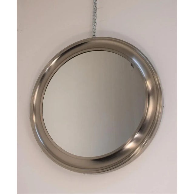 Mid-Century Modern Circular Mirror in the Style of Sergio Mazza, Italy, 1970s For Sale - Image 3 of 10