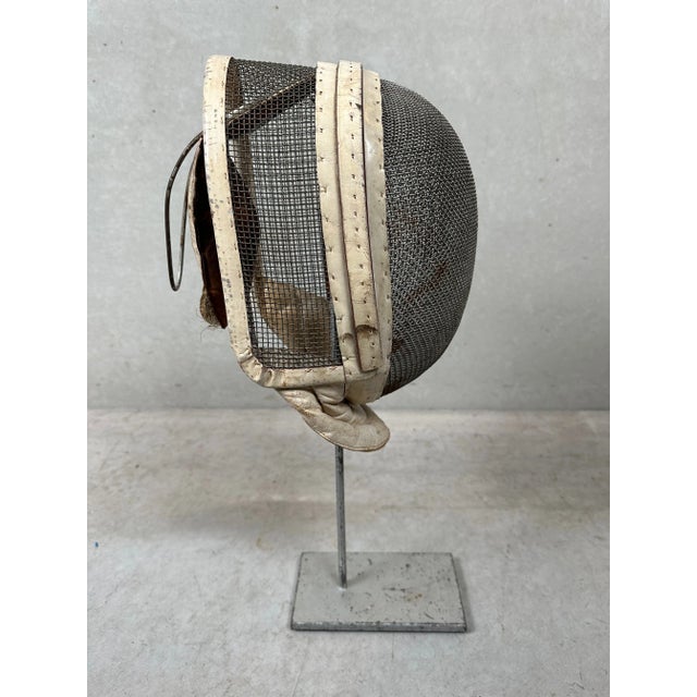 Vintage Leather Fencing Mask For Sale - Image 4 of 10