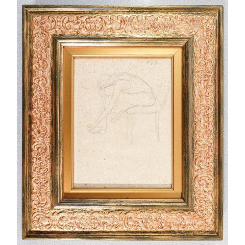 Cream Federico Zandomeneghi, 19th Century, Pencil Drawing on Paper, Framed For Sale - Image 8 of 14