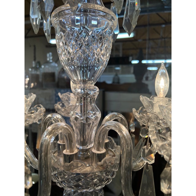 Mid 20th Century Waterford 5 Arm Chandelier For Sale In Dallas - Image 6 of 7