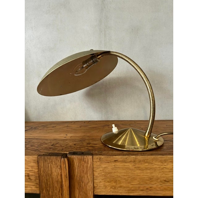 Metal Modernist Goose Neck Table Lamp by Gebrüder Cosack Ligting, Germany, 1950s For Sale - Image 7 of 11