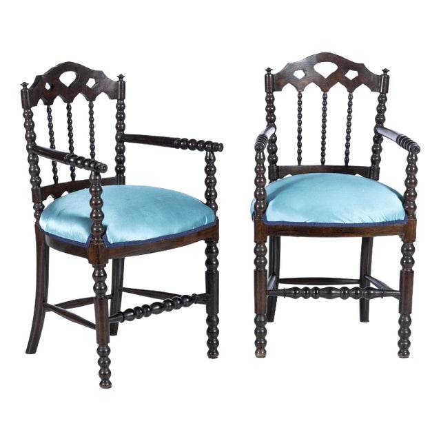 Chairs in Wood, 19th Century, Set of 2 For Sale