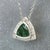 Natural Tourmaline Diamond Pendant Necklace 17" 14k W Gold 2.49 TCW Certified For Sale - Image 4 of 14