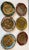 Nice set of six Italian gilt wood coasters! I have another set of six in another listing as well as a wine bottle coaster...