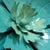 Large Teal Blue Sculptural Metal Flower Wall Art For Sale - Image 4 of 5