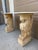 Brown Late 20th Century Pair of Neoclassical Travertine Consoles With Winged Figural Bases For Sale - Image 8 of 14