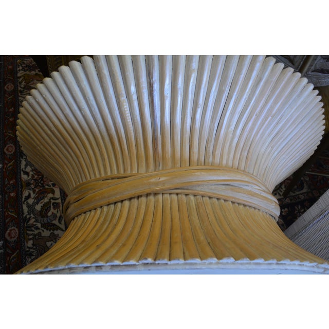1950s McGuire Style Sheaf of Wheat Mid Century Modern Golden Bamboo ...