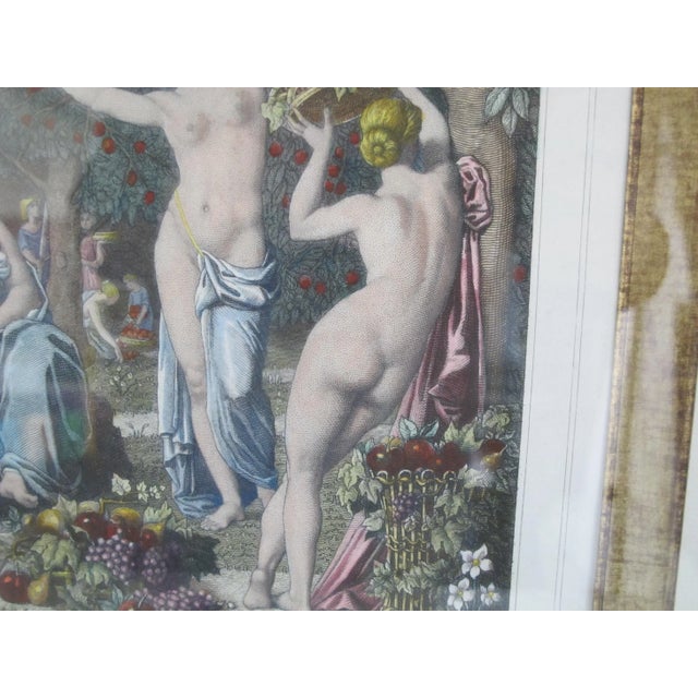 Printmaking Materials Autumn After Pierre Puvis De Chavannes 19thC Adrien Nargeot Gilt Framed Print For Sale - Image 7 of 8