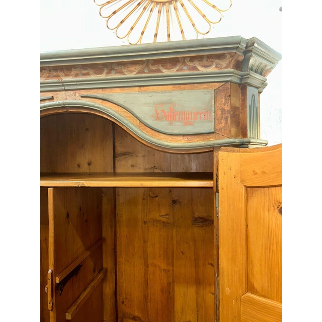 Austrian Wedding Armoire, 18th Century For Sale - Image 15 of 18