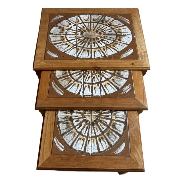 Vintage Danish Teak Nesting Tables from Mobelfabrikken Toften, 1960s For Sale