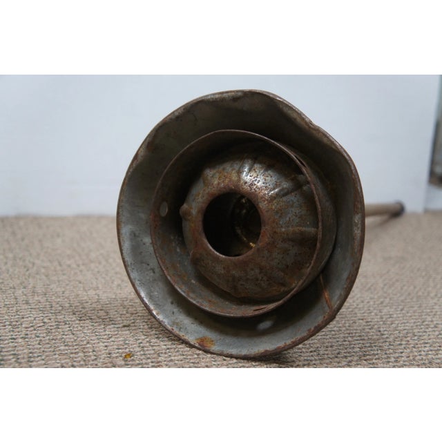 Early 20th Century Primitive Antique Metal Washer Plunger Dolly Laundry Wash Tub Agitator- Set of 2 For Sale - Image 11 of 12