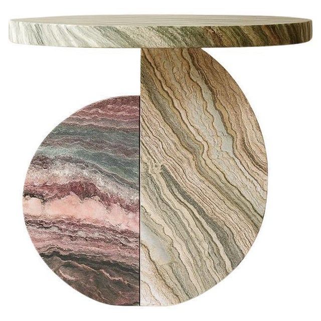 Moon Side Table in Marble and Onyx by Marsica Fossati For Sale - Image 10 of 10