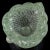 Murano Leaf Shape Mortar and Pestel Ashtray Set Art Deco Clear Control Bubbles Italian Art Glass For Sale In Orlando - Image 6 of 7