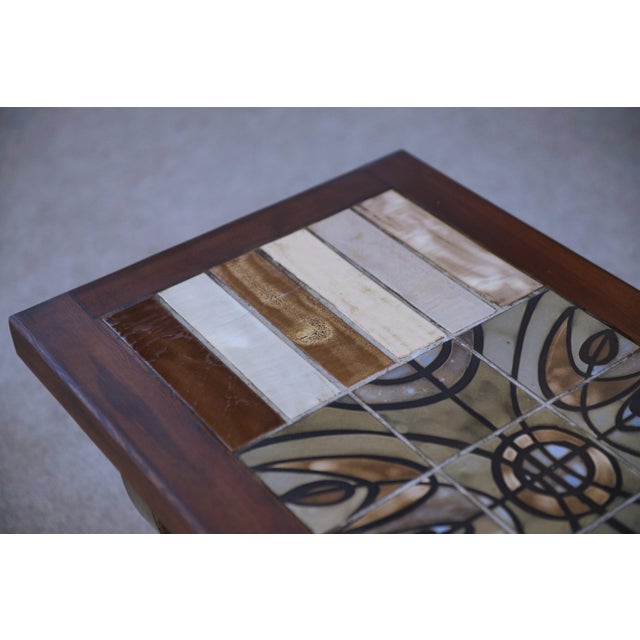 Vintage Coffee Table in Ceramic and Fir, 1960s, in Very Good conditions. Designed 1960 to 1969