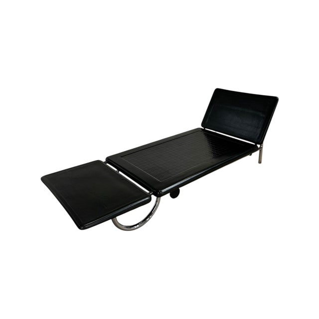 80’s rubber Tread Chaise Lounge by Dema Italia, Italy. Original Measures 24.75” tall 27” wide 71” long, seat 10” tall 43”...