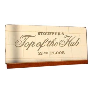 Boston's Top of the Hub Restaurant Sign For Sale