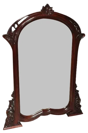 Carved Mahogany Overmantle Mirror