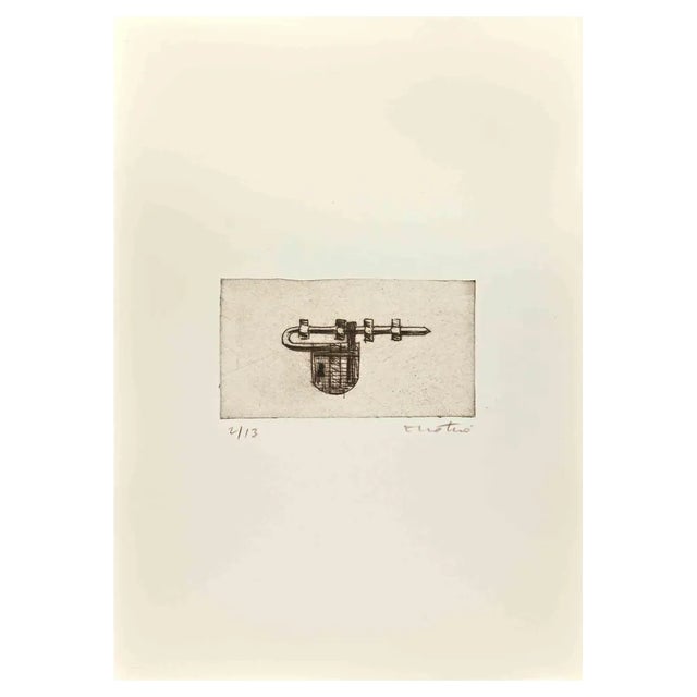 Enotrio Pugliese, Latch, 1963, Etching For Sale