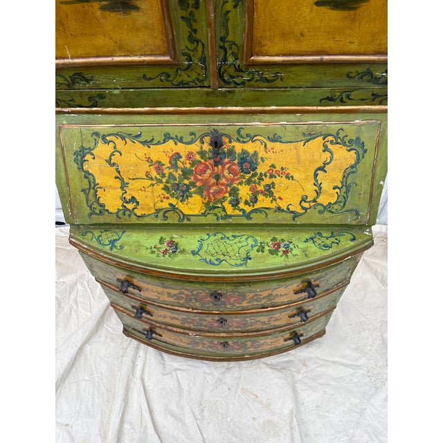 19th Century Paint Decorated Venetian Secretary' Bookcase For Sale - Image 13 of 13