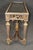 Metal 1960's Louis XVI Style Mirrored Top Console DIstressed Silver and Gold Accents For Sale - Image 7 of 13