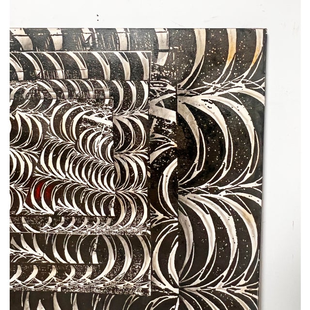 Mid-Century Modern C. 1960s Alton Tobey Large Op Art Curvilinear Work For Sale - Image 3 of 7