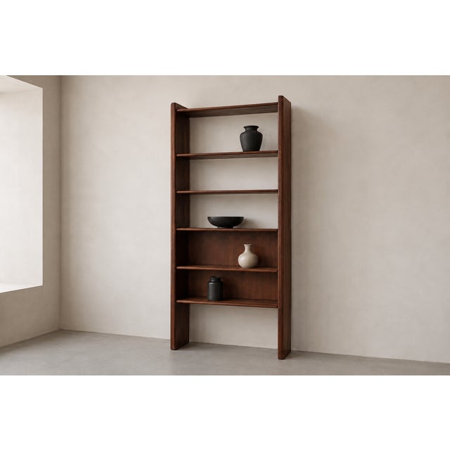 1950s Modernist Elm Shelf by Pierre Chapo for Seltz, 1950s For Sale - Image 5 of 6