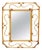 Mid-Century Modern French Rivera Handcrafted Bamboo Rattan Mirror, 1960 For Sale